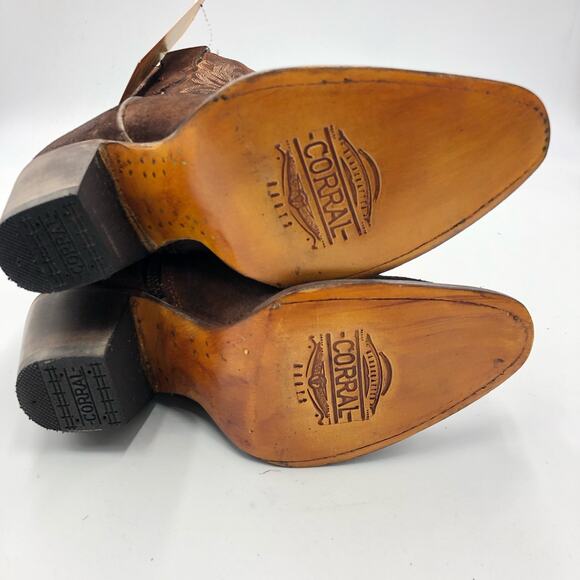 Corral Women's Embroidered Western Fashion Booties - Pointed Toe Size 9 M - Picture 6 of 11